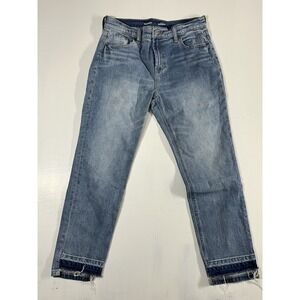 Old Navy Women's Mid Rise Boyfriend Blue Denim Jeans Size 2 Cotton